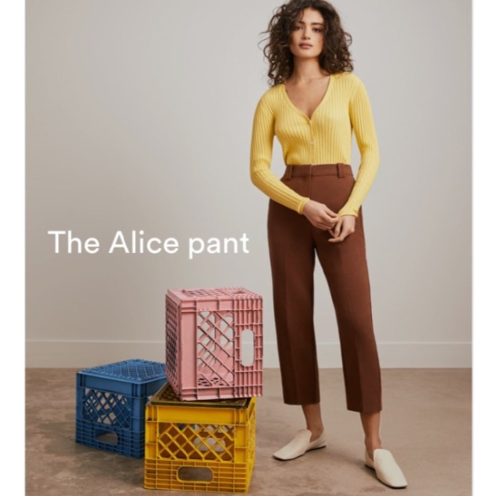 NWT Frank & Oak Alice Straight-Fit Trousers